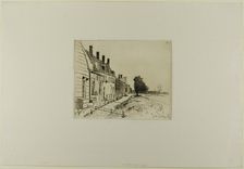 Houses Along the Canal, from Cahier de six eaux-fortes, vues de Hollande, 1862. Creator: Johan Barthold Jongkind