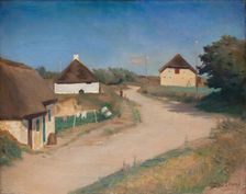 Houses Alongside a Road in Morso, Jutland, 1893. Creator: Fridolin Johansen