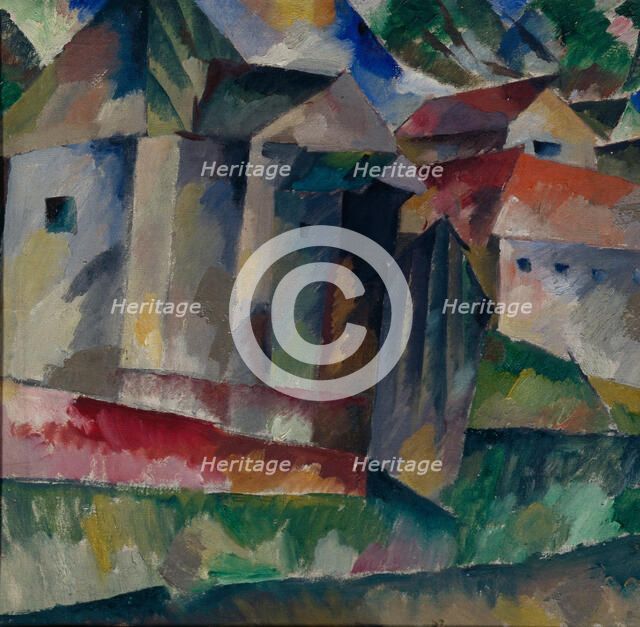 Houses. Artist: Lentulov, Aristarkh Vasilyevich (1882-1943)