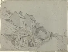 Houses by a Road, 1859. Creator: Camille Pissarro