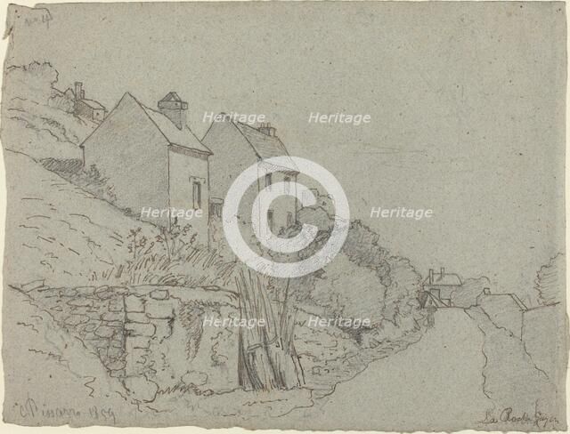 Houses by a Road, 1859. Creator: Camille Pissarro.