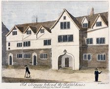 Houses behind the Charterhouse Hospital, London, 1797. Creator: Thomas Prattent