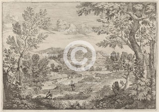 Houses Beside a Mountain, 1696. Creator: Crescenzio Onofri.