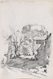 Houses beside a Road in Italy, 1744/1750. Creator: Joseph-Marie Vien the Elder