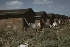Houses condemned by the Board of Health, Belle Glade, Florida, USA, 1941. Creator: Marion Post Wolcott