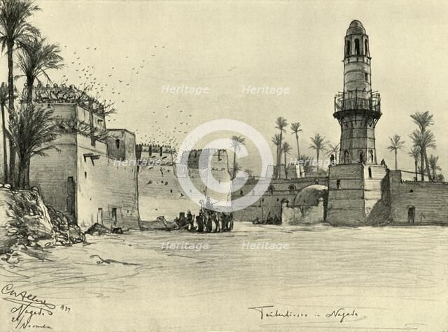 Houses in Nagada, Egypt, 1898.  Creator: Christian Wilhelm Allers.