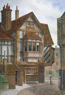 Houses in Bishopsgate, City of London, 1860. Artist: JL Stewart