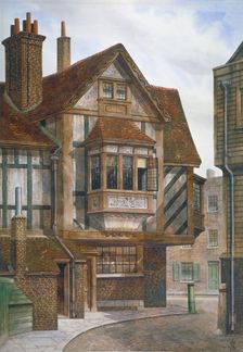 Houses in Bishopsgate, City of London, 1860. Artist: JL Stewart