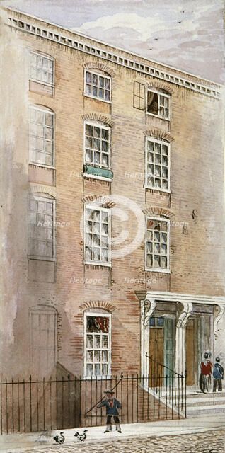Houses in Crane Court, near Fleet Street, City of London, 1840.                              Artist: James Findlay