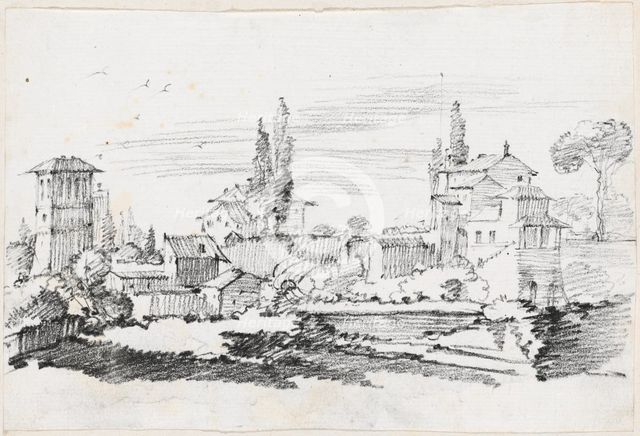 Houses in Italy, 1744/1750. Creator: Joseph-Marie Vien the Elder.