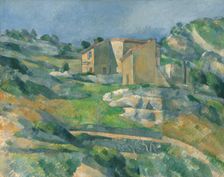Houses in Provence: The Riaux Valley near L'Estaque, c. 1883. Creator: Paul Cezanne
