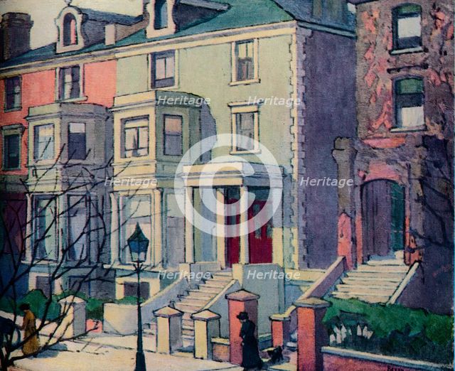 'Houses in Sunlight, Hampstead', c20th century. Artist: Robert Polhill Bevan.