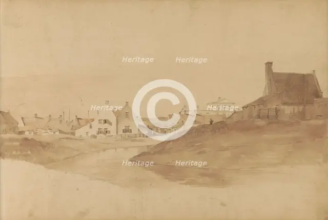 Houses in Scheveningen, 1820-1896. Creator: Kasparus Karsen.