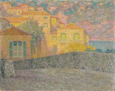 Houses in the sun, Villefranche-sur-Mer, 1927. Creator: Le Sidaner, Henri (1862-1939)