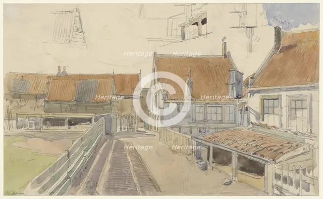 Houses in Vinkenbuurt, Amsterdam, 1885. Creator: Jan Hanau.