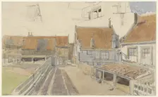 Houses in Vinkenbuurt, Amsterdam, 1885. Creator: Jan Hanau