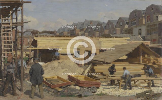 Houses under construction, 1895. Creator: Tholen, Willem Bastiaan (1860-1931).