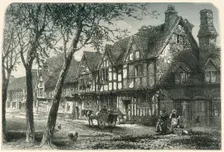 Houses Under the Castle, Warwick c1870