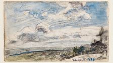 Houses with a View into the Distance, 1888. Creator: Johan Barthold Jongkind