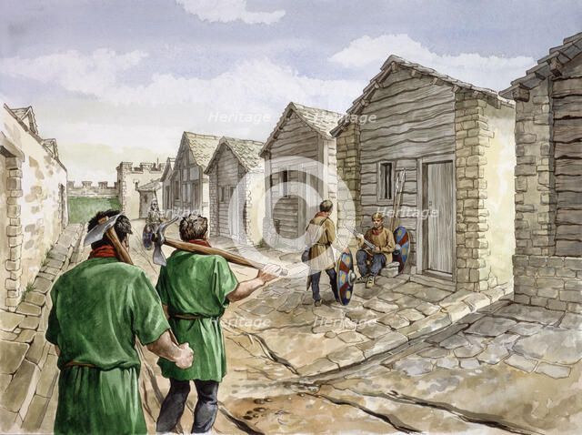 Housesteads Roman Fort, 4th century, (c1990-2010). Artist: Philip Corke.