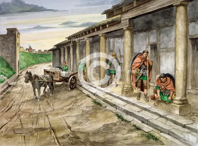 Housesteads Roman Fort, 2nd century, (c1990-2010). Artist: Philip Corke.