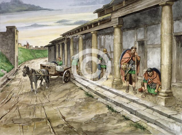 Housesteads Roman Fort, 2nd century, (c1990-2010). Artist: Philip Corke.