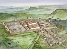 Housesteads Roman Fort, 2rd century, (c1990-2010). Artist: Philip Corke