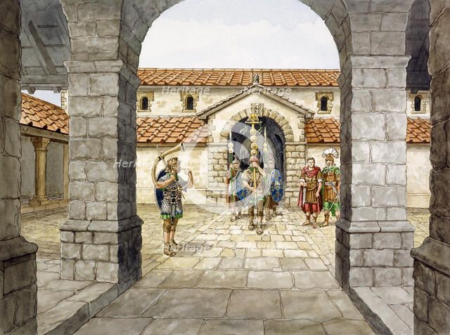 Housesteads Roman Fort, 3rd century, (c1990-2010). Artist: Philip Corke.