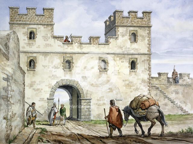 Housesteads Roman Fort, 3rd century, (c1990-2010). Artist: Philip Corke.