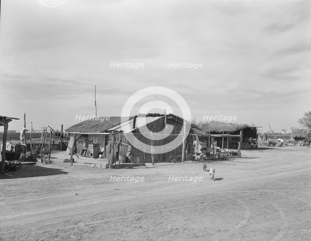Housing typical of that afforded Mexican field workers of the Imperial Valley, 1937. Creator: Dorothea Lange.