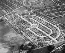 Housing estate built by John Laing & Co, Cricklewood, London, 1930. Creator: Aerofilms