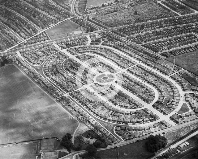 Housing estate built by John Laing & Co, Cricklewood, London, 1930. Creator: Aerofilms.