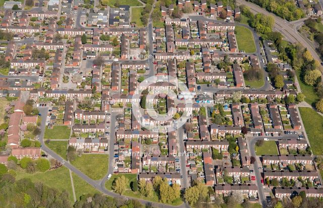 Housing estate, Digmoor, Skelmersdale, Lancashire, 2021. Creator: Damian Grady.