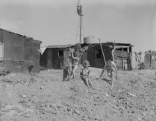 Housing for migratory cotton laborers near Casa Grande, Arizona, 1937. Creator: Dorothea Lange