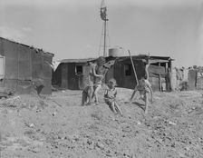 Housing for migratory cotton laborers near Casa Grande, Arizona, 1937. Creator: Dorothea Lange
