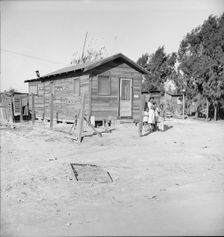 Housing for Negroes in a new district on the edge..., Bakersfield, Kern County, California, 1939. Creator: Dorothea Lange