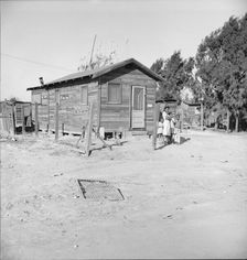 Housing for Negroes in a new district on the edge..., Bakersfield, Kern County, California, 1939. Creator: Dorothea Lange