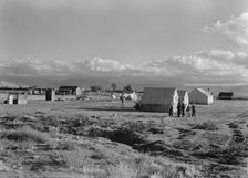 Housing of families living on (WPA) jobs, Kern County, California, 1938. Creator: Dorothea Lange