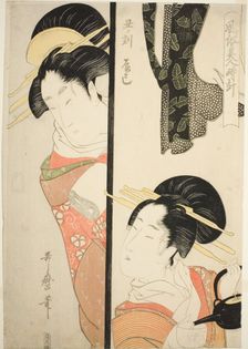 Hour of the Ox (Ushi no koku) Fukagawa Pleasure Quarter (Tatsumi), from the series..., c. 1798/99. Creator: Kitagawa Utamaro