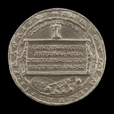 Hourglass on an Inscribed Tablet [reverse]. Creator: Matthes Gebel