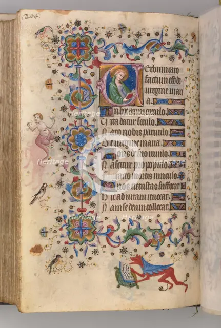 Hours of Charles the Noble, King of Navarre (1361-1425): fol. 102v, Text, c. 1405. Creator: Master of the Brussels Initials and Associates (French).