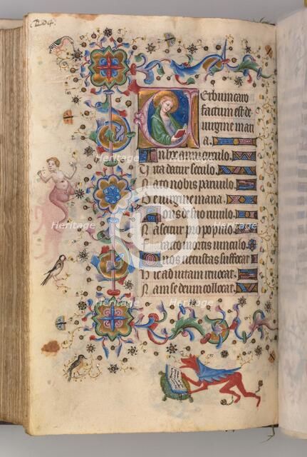 Hours of Charles the Noble, King of Navarre (1361-1425): fol. 102v, Text, c. 1405. Creator: Master of the Brussels Initials and Associates (French).