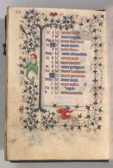Hours of Charles the Noble, King of Navarre (1361-1425): fol. 11v, November, c. 1405. Creator: Master of the Brussels Initials and Associates (French)