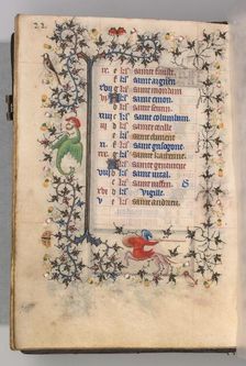 Hours of Charles the Noble, King of Navarre (1361-1425): fol. 11v, November, c. 1405. Creator: Master of the Brussels Initials and Associates (French)