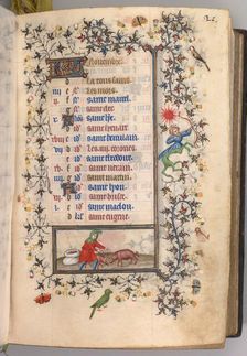 Hours of Charles the Noble, King of Navarre (1361-1425): fol. 11r, November, c. 1405. Creator: Master of the Brussels Initials and Associates (French)