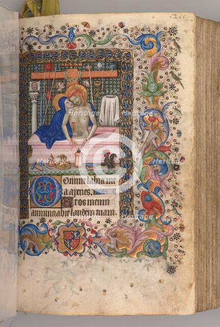 Hours of Charles the Noble, King of Navarre (1361-1425): fol. 128r, Man of Sorrows, c. 1405. Creator: Master of the Brussels Initials and Associates (French).