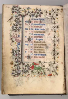 Hours of Charles the Noble, King of Navarre (1361-1425): fol. 12v, December, c. 1405. Creator: Master of the Brussels Initials and Associates (French)