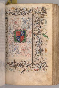 Hours of Charles the Noble, King of Navarre (1361-1425): fol. 137r, Coat of Arms..., c. 1405. Creator: Master of the Brussels Initials and Associates (French)