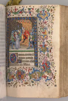 Hours of Charles the Noble, King of Navarre (1361-1425): fol. 169r, Christ Before Pilate, c. 1405. Creator: Master of the Brussels Initials and Associates (French)