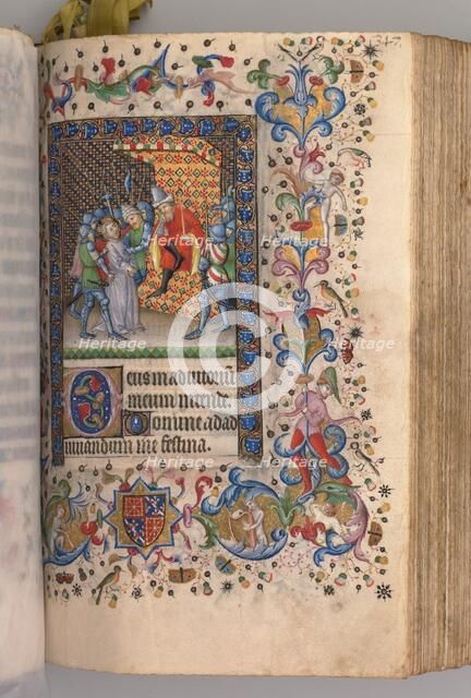 Hours of Charles the Noble, King of Navarre (1361-1425): fol. 169r, Christ Before Pilate, c. 1405. Creator: Master of the Brussels Initials and Associates (French).
